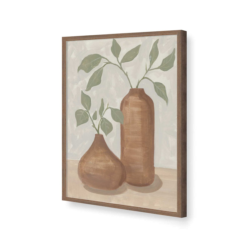 «Terra Cotta Twins» par Dogwood, L 24 po x H 32 po, Brun, Impression encadrée