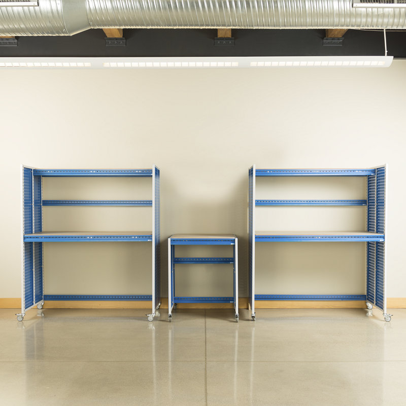 Creation Station Makerspace Adjustable Height 3 Piece Workbench Set