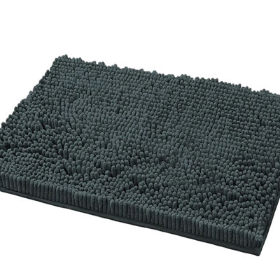 Tapis de salle de bain gris anthracite