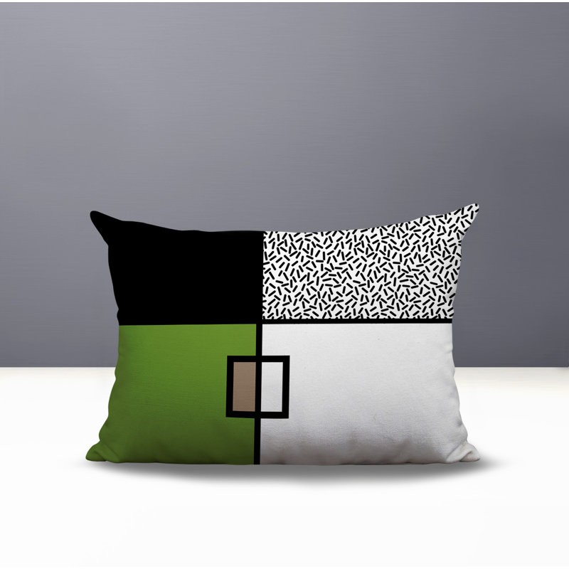 Coussin lombaire réversible intérieur / extérieur Looma, Rectangle H 14 po x l 20 po, Chartreuse