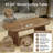 47.24" Oval Coffee Table with Walnut Veneer