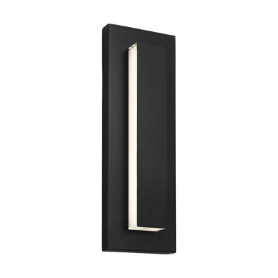 Sean Lavin Aspen 1-light LED 15'' outdoor wall sconce light in black finish
