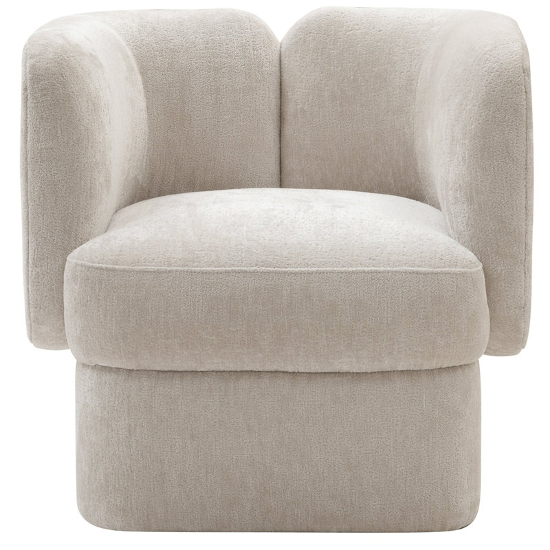Chaise d'appoint en peluche à l'ancienne