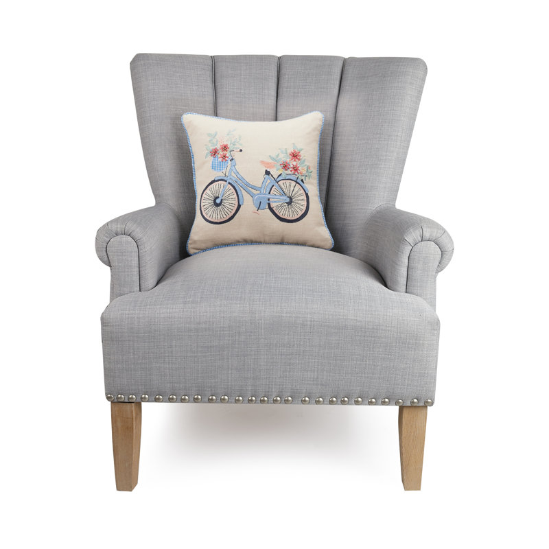 Embroidered Cotton Throw Pillow