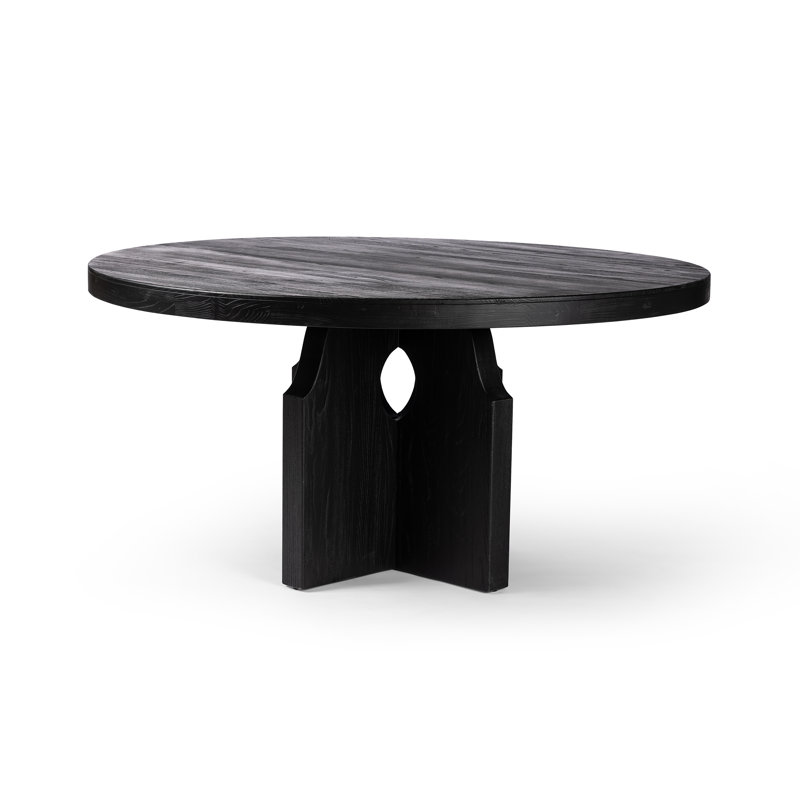 Table de salle à manger Ludivine, Orme noir