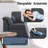 79" Upholstered L-Shaped Sofa with Ottoman -983497914