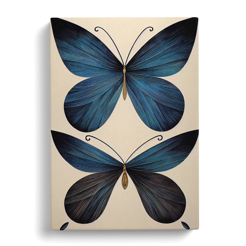 Butterfly Geometric - Wrapped Canvas, 76cm H x 50cm W x 3cm D