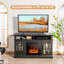 Unfinished TV Stand for TVs up to 50" with Fireplace Included