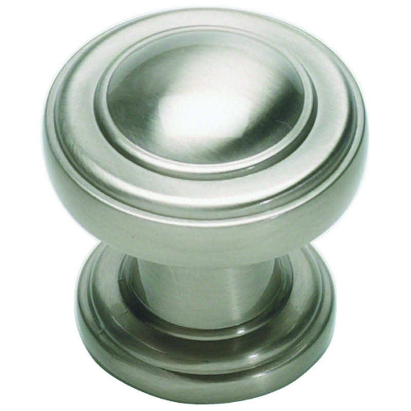 Bronte 1 1/8" Diameter Round Knob, Brushed Nickel