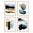 " Blue Pastel Watercolor Landscape " 4 - Pieces-97762763-97762764