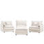 Canapé modulaire modulaire avec repose-pieds mobile, divans en nuage confortables pour le salon, combinaison de bricolage pour des aménagements flexibles-1725140117