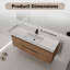 Meuble-lavabo simple 59,1 po avec comptoir et deux tiroirs, ensemble de meuble-lavabo mural flottant (robinet non inclus), entièrement assemblé-333945387-333945390