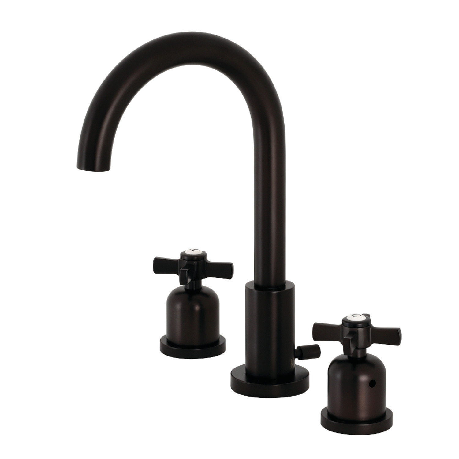 Kingston Brass Millennium Two-Handle 3-Hole Deck Mount Widespread Bathroom Faucet with Brass Pop-Up Drain, Oil Rubbed Bronze