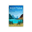 Affiche de voyage de style rétro du Montana, impression rétro non encadrée, art mural maison et bureau-1637256473