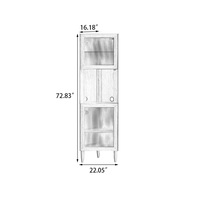 Armoire de coin en bois massif Burlywood