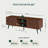 Trapeze TV Stand, Iron Legs – Walnut-1070189464