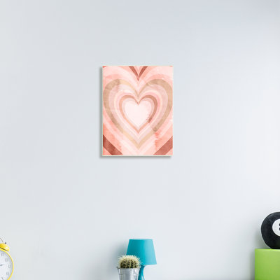 Motif rétro kaléidoscopique à cœur rose rétro