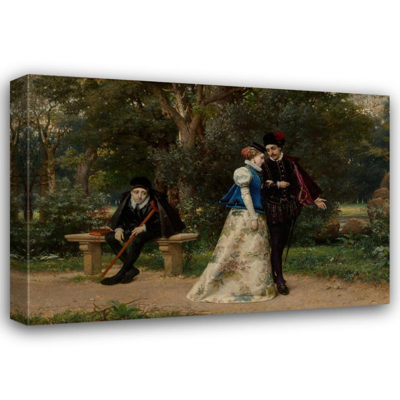 «The Disappointed suitor» par Pierre Jean Van Der Ouderaa - Art mural sur toile tendue avec châssis, H 24 po x l 17 po