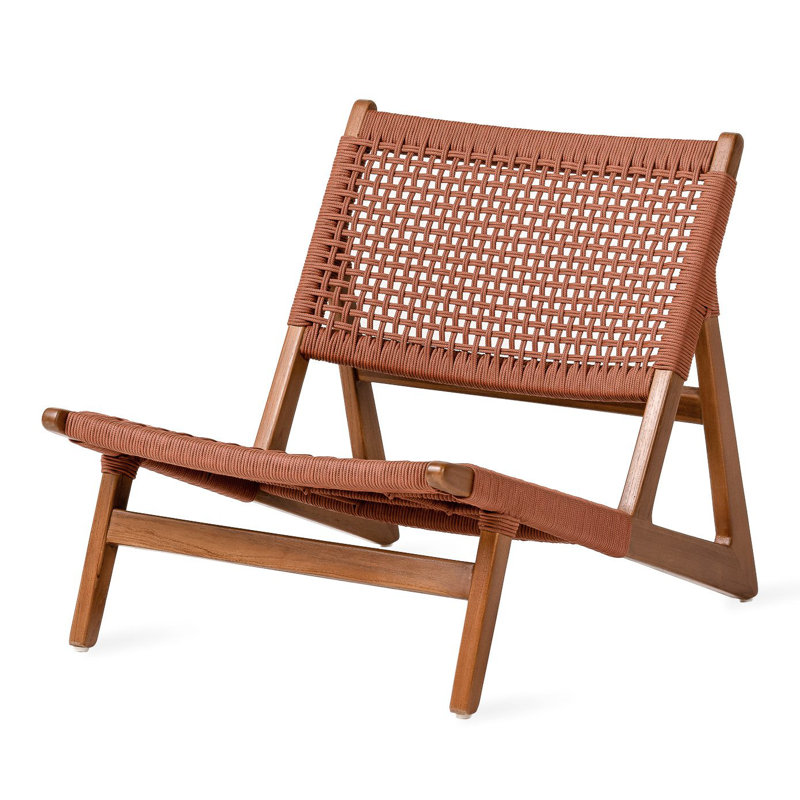 Alizee Outdoor Armless Lounge Chair, Cinnamon, Amber