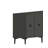 Adams Modern Anthracite Console Table, 59.1 x 29.5 x 12.6 inches | 100% Melamine Coated Particle Board, Thickness: 0.7 inches | Wall-Mountable with Multiple Shelves | Stylish Geometric Design for Living Room & Hallway-120466110