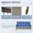  Valierius 7-Piece Outdoor Wicker Patio Furniture With 3 Seat Sofa, Rattan Coversation Set With Water Resistant Cushions-111720499