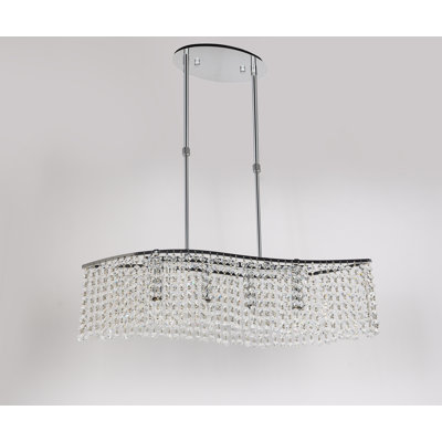 Luminaire suspendu linéaire unique 6 lumières Whitacre