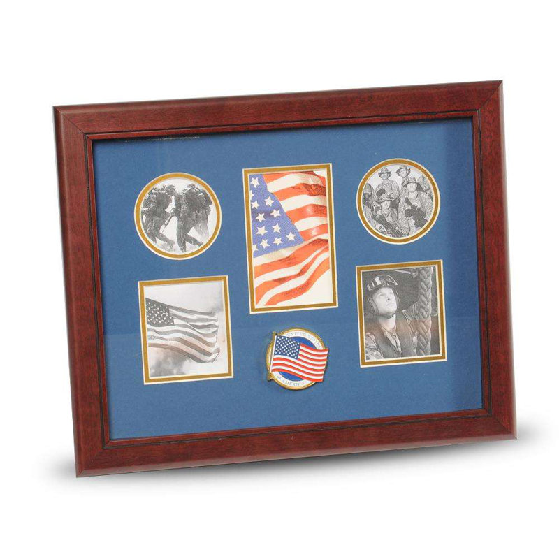 Cadre photo médaillon american flag Aylin