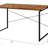 Jurgen Oak & Black Finish Writing Desk With Industrial Style And Durable Metal Frame, Perfect For Modern Workspaces