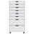 vidaXL MOSS 8-Drawer Chest with Wheels, Solid Pinewood-91217209