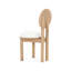 Chaise de salle à manger rembourrée moderne en polyester avec structure en bois (ensemble de 2)-2095703634