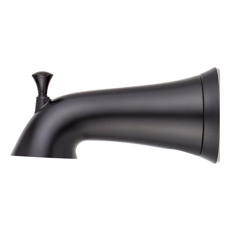 Signature Hardware Provincetown Tub Spout with Diverter, Matte Black