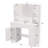 Board Dressing Table With 6 Open Shelves For Bedroom White Efficient Cosmetics Storage