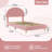 Twin Boucle Bed Frame with Soft Pink Arch Headboard, Kids Slat Platform, Easy Assembly-117331905-117331907