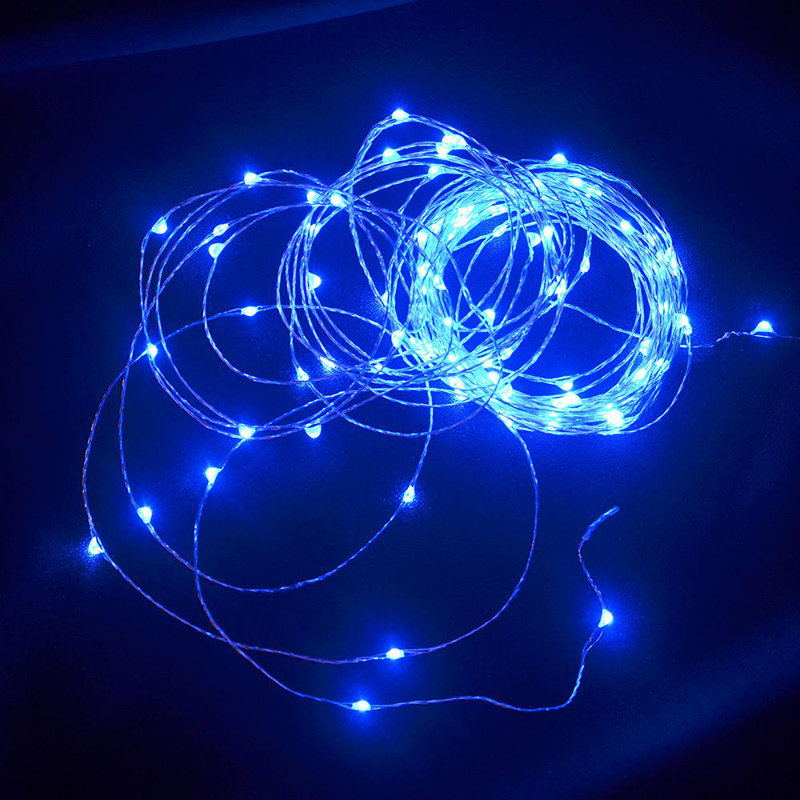 Wire Lights - 100 Bulbs, Blue
