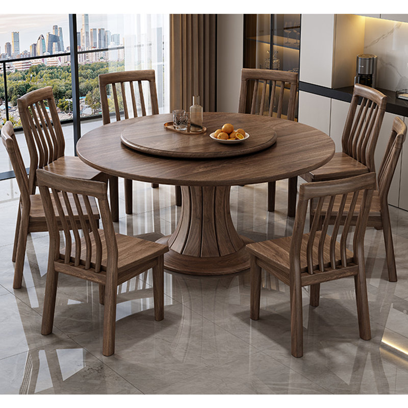 Ensemble de table de salle à manger en bois massif de style américain, H 29,9 po x L 62,9 po x l 62,9 po