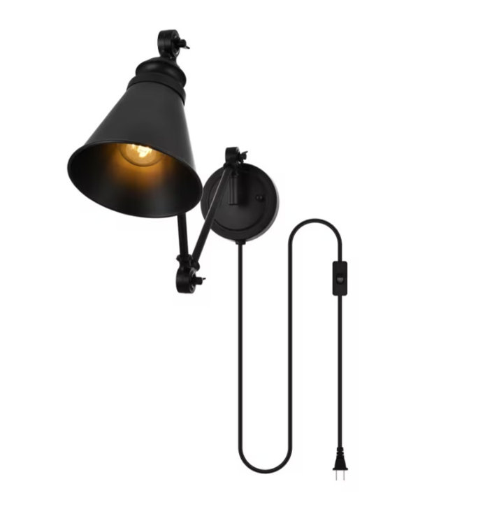 Pruett Iron Plug-in Swing Arm Sconce