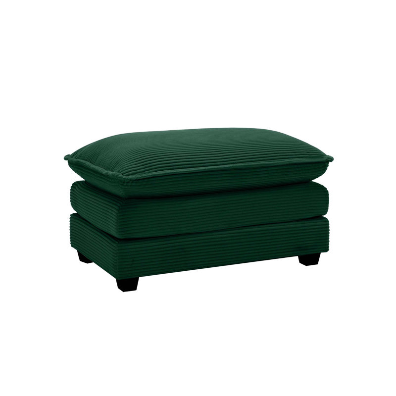 Repose-pieds en velours côtelé polyvalent pour canapé 2, 3 et 4 places, alliant confort et style, Vert