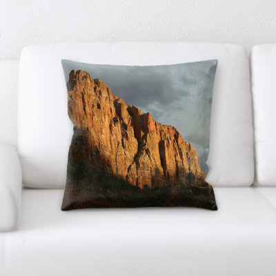 Kurtz Mountain and Cliffs Throw Pillow