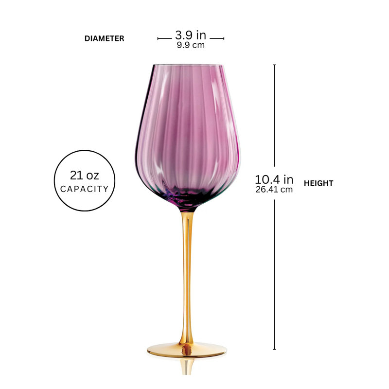 Posh All Purpose Wine, Purple/Gold