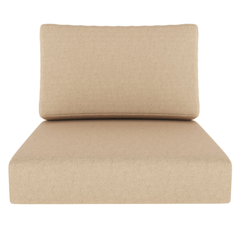 Amala Sunbrella® Outdoor Deep Seating Cushion, Sunbrella® Antique Beige Canvas, 28.5" W x 28.5" D