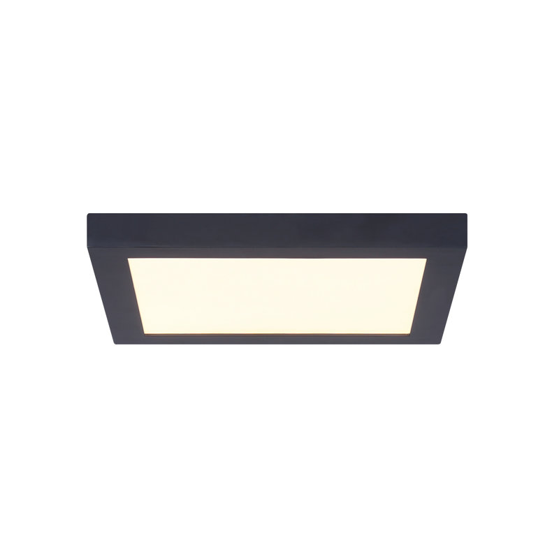 Kernan Flush Mount, Black, 1" H x 11" W x 11" D