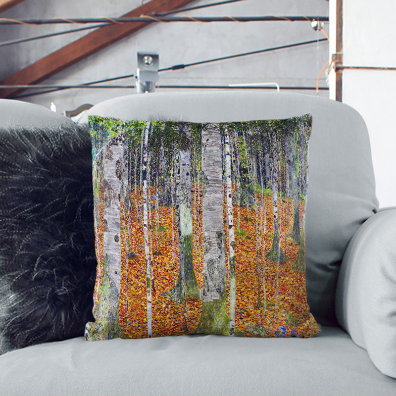 Birch Forest Scatter Cushion, Black, 40cm H x 40cm W x 15cm D