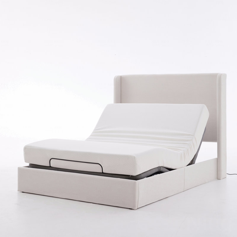 Base de lit réglable ergonomique pour grand lit, base de lit réglable avec inclinaison de la tête et des pieds, base électrique avec télécommande sans fil, masseur