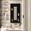 Armoire à pharmacie 35 po x 27,5 po, armoire de rangement murale pour salle de bain, armoire murale moderne avec miroir, armoire à miroir avec 6 tablettes ouvertes (meuble-lavabo non inclus)