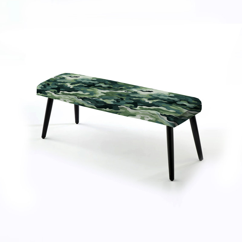 Banc rembourré vert Camo Elegance - Camouflage