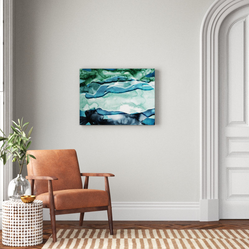 « water féminins i »-impression sur toile tendue, H 24 po x l 32 po x P 1,5 po