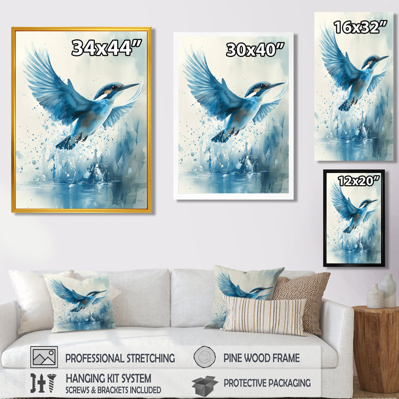 Webster - Animals Canvas Wall Art, Argent argent, H 32 po x l 24 po, Reproduction encadrée sans passe-partout