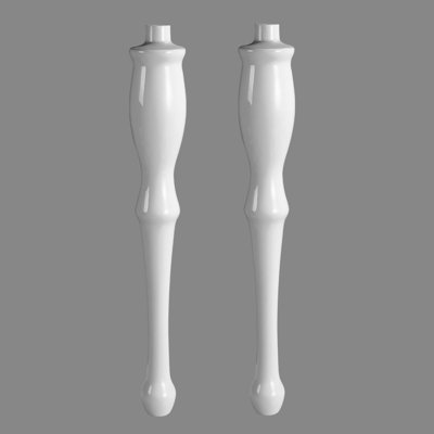 Console Sink Spindle Legs Vitreous China Floor Mount