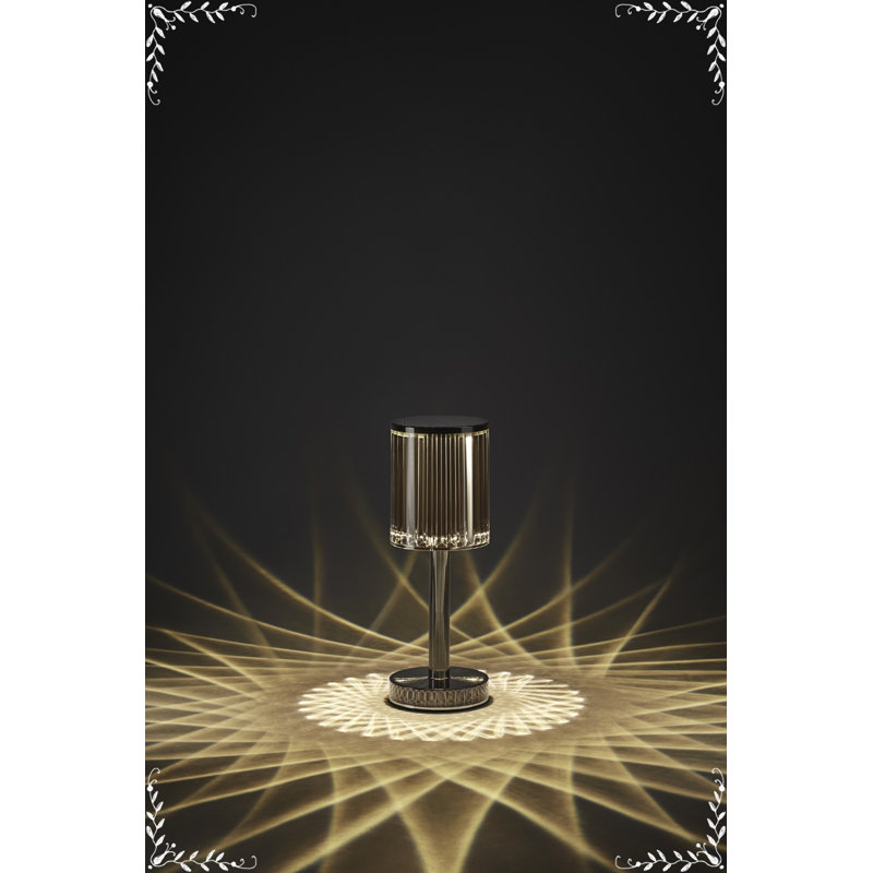 Gatsby Cylinder Resin Table Lamp, Fume