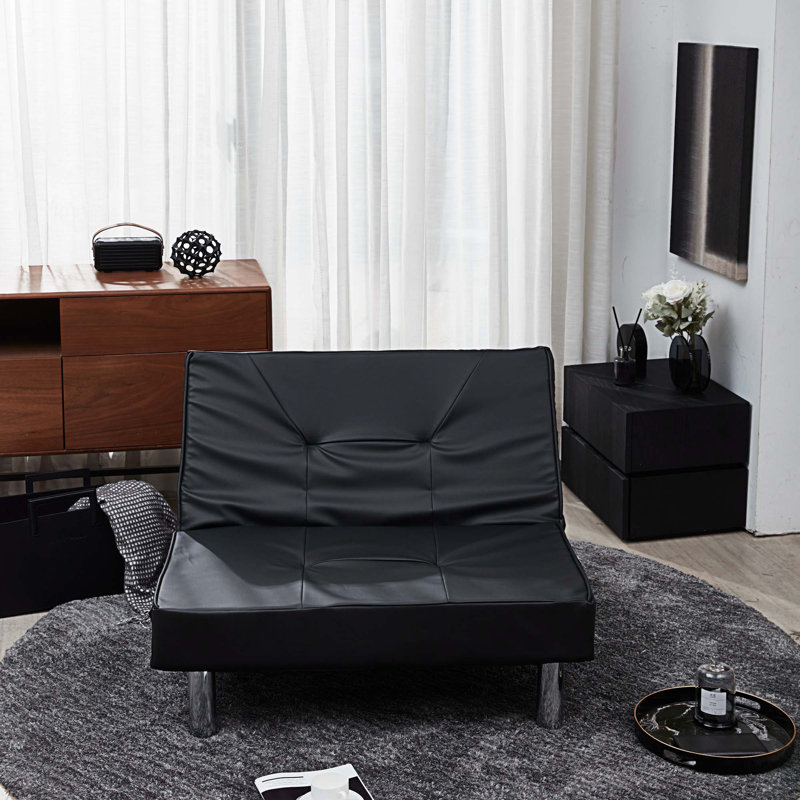 Canapé-lit sans accoudoirs en similicuir 37,4 po Bromford